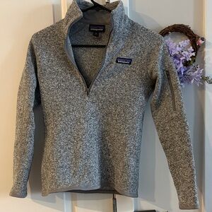 Patagonia Gray Heather Half-Zip Fleece Pullover